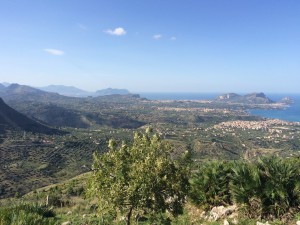 from the national park we have the view all along the coast from Palermo (left) to Porticello and the villages nearby